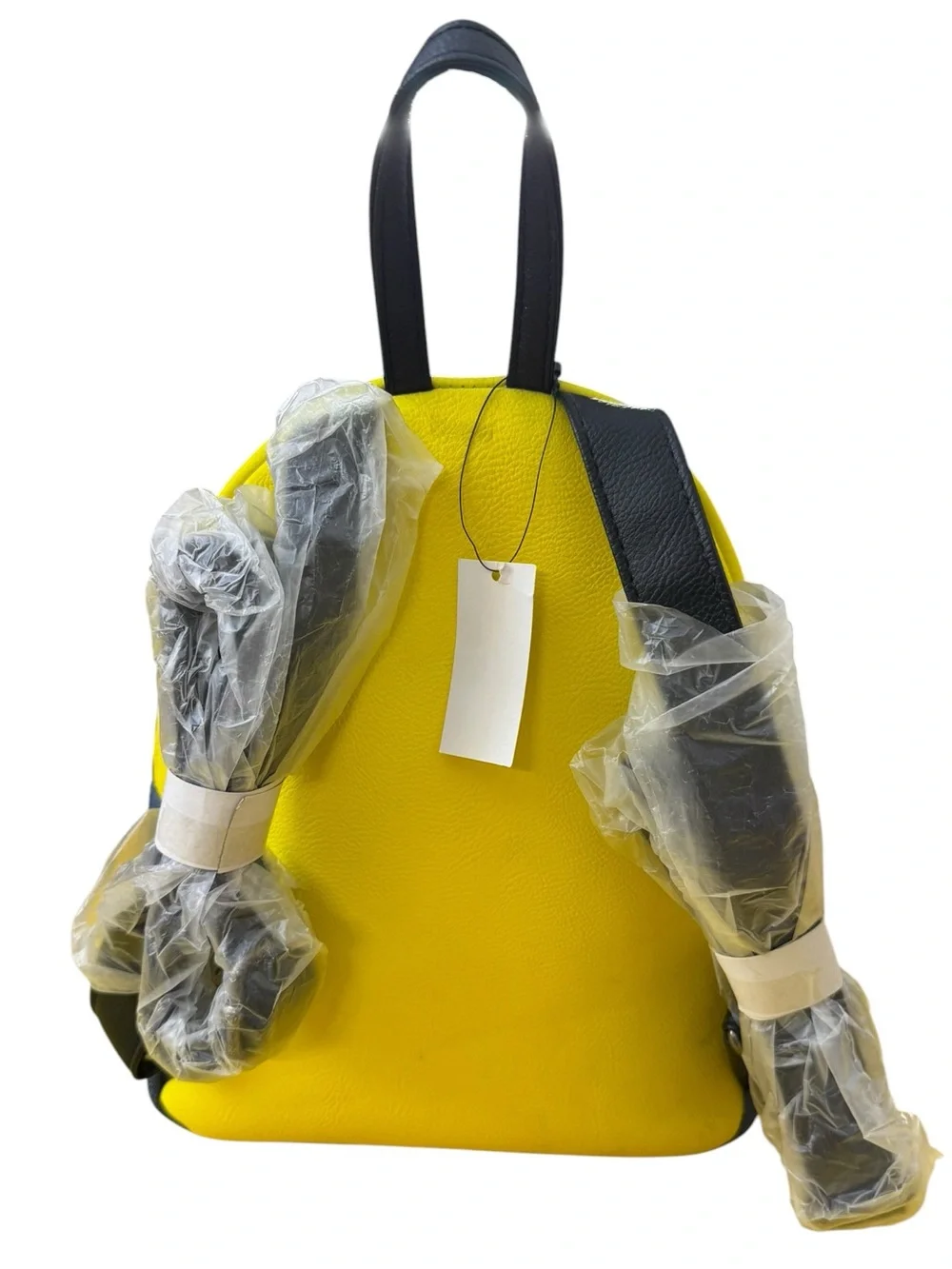 Coraline Yellow Mini Backpack with Button Accent